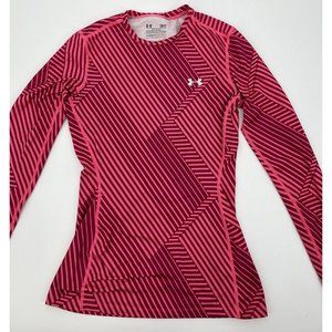 under armour Cold Gear Fitted Coupe Size Small Compression Fitted S Pink Striped